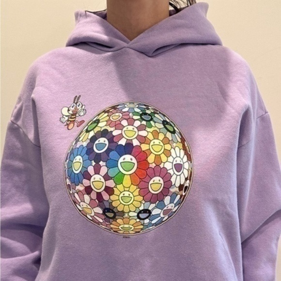 Takashi Murakami X Pangaia | Flowerball Hoodie Orchid Purple Unisex Medium